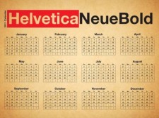 free vector Typographic Desk Calendar - Helvetica Neue