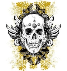 free vector Wicked vector skull illustration