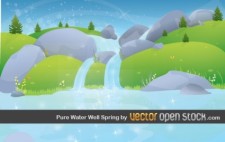 free vector Pure Water Well Spring