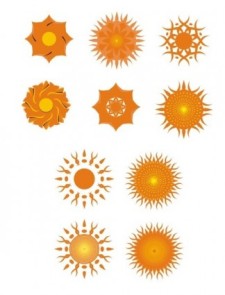 free vector Suns and other motifs