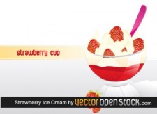 free vector Strawberry Icecream