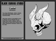 free vector Skull with Horns