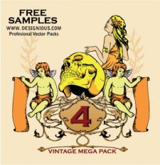 free vector Vintage Mega Pack 4 free samples