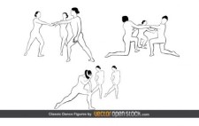 free vector Classic Dance Figures