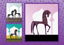 free vector Arabian Horses