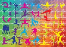free vector Colorful Dance Graphics