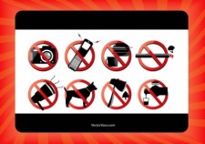free vector Forbidden Signs
