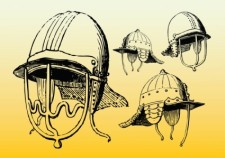 free vector Antique Helmets