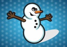 free vector Happy Snowman