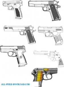 free vector Hand Gun Stock