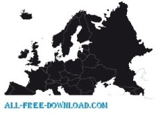 free vector Europ map