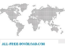 free vector Dotted World Map