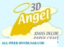 free vector Xmas Angel Paper Craft