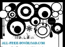 free vector Grungy nasty circles vector with drips and removab