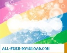 free vector Colored clouds vector
