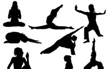 free vector Yoga Silhoutte vector Poses