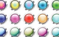 free vector Glassy Buttons Vector