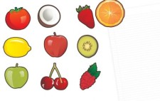 free vector 10 fruit fridge magnets!