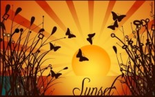 free vector NATURE SUNSET VECTOR GRAPHIQUE