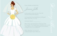 free vector Bridal Shower Card