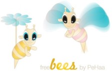 free vector Free Bees ? Vector Characters