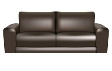 free vector Brown Leather Sofa