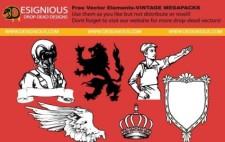 free vector Elements from vintage mega pack
