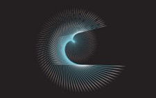 free vector Blue flowing curves free vector
