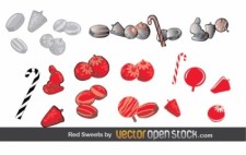 free vector Red Sweets