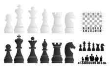 free vector Chess objects free vector