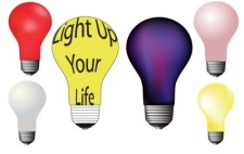 free vector Different colour light bulbs free vector