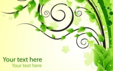 free vector Design Element with Green Leaves
