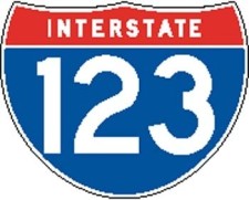 free vector Interstate 123 Sign Board Vector