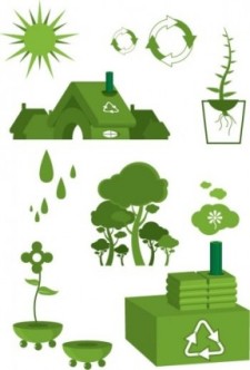free vector Ecology - green earth vector, save planet earth vector