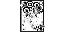 free vector Grunge black and white circles