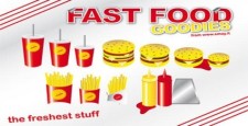 free vector Fast food goodies vector