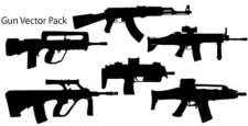 free vector Guns vector pack