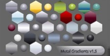 free vector Metal gradient shape vector