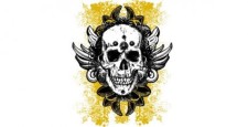 free vector Grunge skulls vector