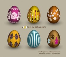 free vector Easter eggs