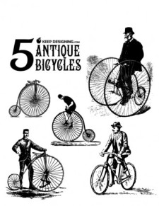 free vector Antique Bicycle Vector Art