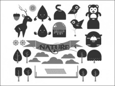 free vector 
								Happy Forest Vector Pack							