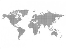 free vector 
								Dotted World Map							