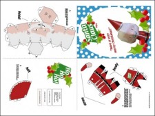 free vector 
								Santa Claus Paper Craft							