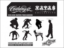 free vector 
								Skaters from Bandung							