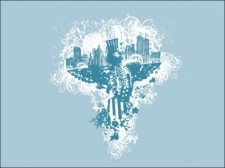 free vector 
								City of Angels Vector Illustration							