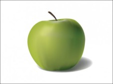 free vector 
								Green Apple							