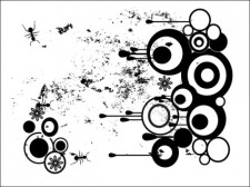 free vector 
								Grungy, Nasty Circles Vector With Drips and Removable Ants							