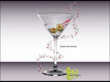 free vector 
								Vector Martini Glass							