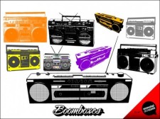 free vector 
								Boomboxes							